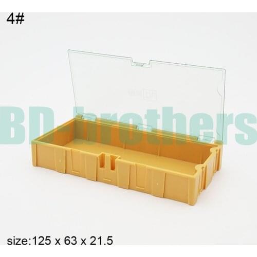 Original 4# Yellow Component storage box IC Components Boxes SMT SMD Wentai Boxes Combination Tools Plastic Case 500pcs/lot