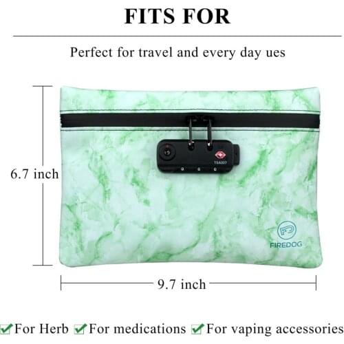 Smell Proof Bag PU Leather Bag 100% Activated Carbon Storage Bag Waterproof Odorless Pouch Case With Combination Lock