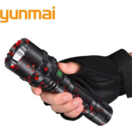 Xhp50.2 LED Flashlight Torch Cree 18650 Or 26650 Rechargeable Battery Anti-vibration Strong Light Self-defense Bulb Camping