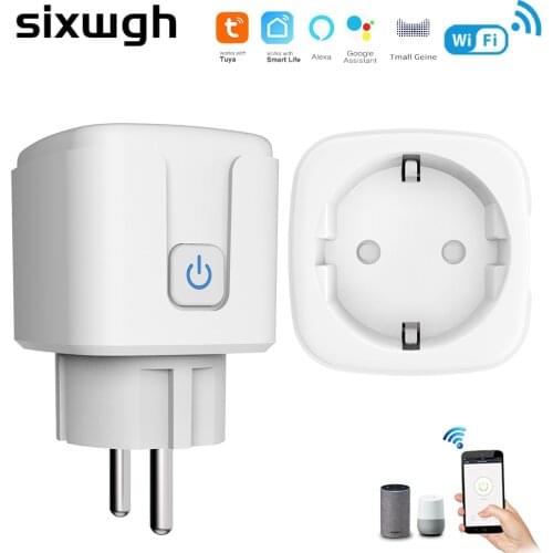 Smart Plug WiFi Socket Outlet EU 16A Power Monitor Timing Function Tuya SmartLife APP Control work with Alexa Google Assistant