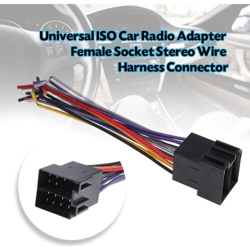 Universal Car Male ISO Radio Wire Wiring Cabe Harness Adapter Connector Plug For VW/Honda/Toyota/Audi/Mercedes Car Accessories