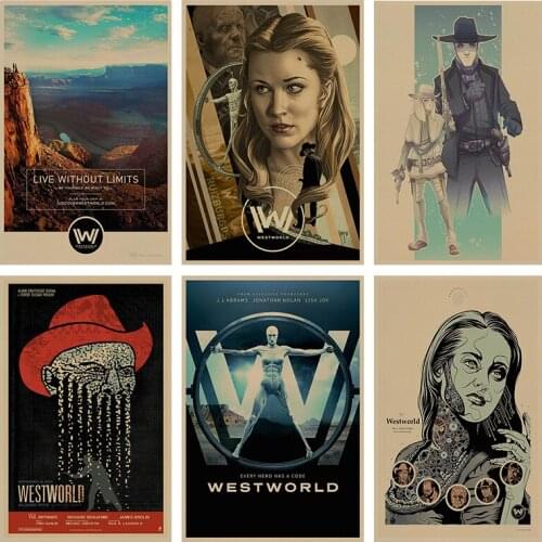 Westworld retro Poster Retro Kraft Paper Bar Cafe Home Decor Painting Wall Sticker