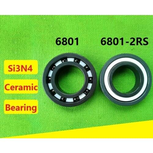 10pcs 6801 6801-2RS RS 2RS 12x21x5 mm Si3N4 full Ceramic bearing deep groove ball bearing 12*21*5mm