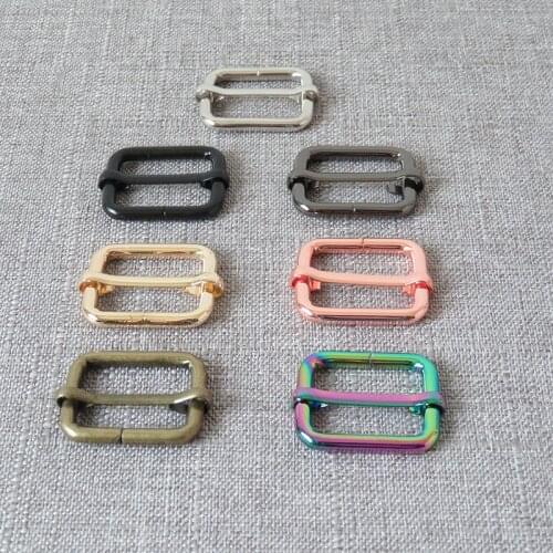 10pcs Webbing 25mm Metal Adjuster Slider Rucksack Bag Handbag Dog Collar Leather Sewing Accessory Straps Belt Buckle Hardware