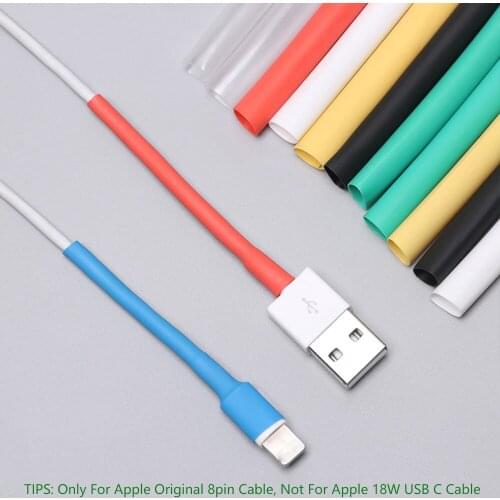 12PCS for iphone Cable protector usb cable wire organizer winder Heat Shrink Tube Sleeve for iPad iPhone 5 6 7 8 X XR XS Cable