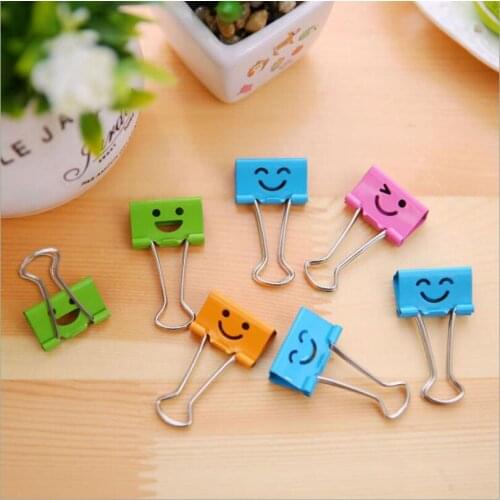 160pcs/lot Bill Paper Clip Metal Office Accessories Binder Clips Stationery Metalic Clip Office Decor Kawaii organizer G077