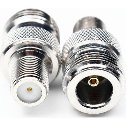 2PCS F Female Jack to N Female Jack RF Coaxial Adapter Connector English System