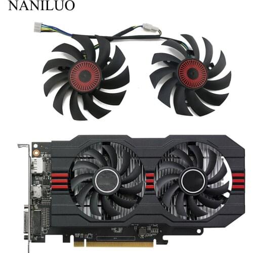 2pcs/lot 75mm FD7010H12S GTX 750Ti RX 560 Graphics Card Fan For ASUS GTX750Ti-OC-2GD5 Video Cards Cooling