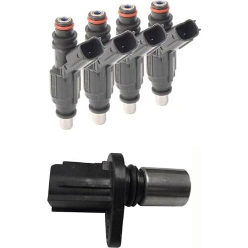 5 Pcs Car Accessories: 4 Pcs Fuel Injector Nozzle For Toyota Avensis Corolla 99-04 & 1 Pcs Camshaft Position Sensor CPS