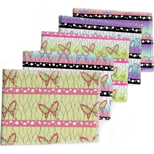 50*145CM Kochou Shinobu Kimetsu No Yaiba Printed Polyester Cotton Twill Fabric Patchwor Printed Garment Textile