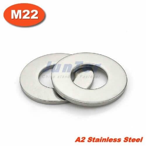 50pcs/lot DIN125 M22 Flat Washer A2 Stainless Steel