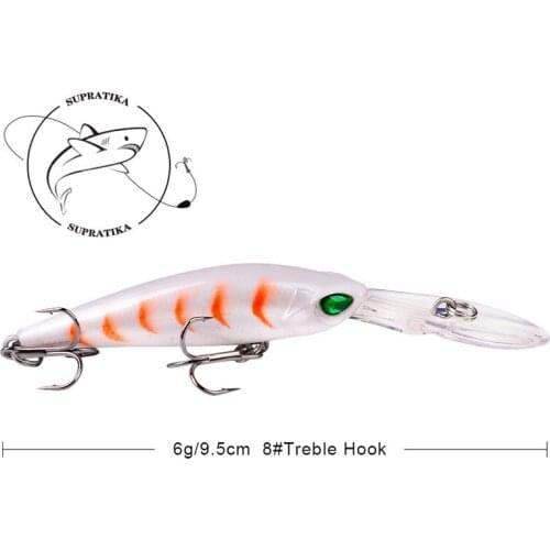 6g/95mm Artificial Minnow Floating Wobbler Plastic Fishing Bait 3D Eyes Freshwater Anti-Corrosion Bionic Fishing Lure Hard Bait