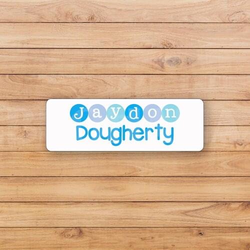 #75BGJ-Free postage-100Pcs Name Tag Sticker Customize Stickers Waterproof Children School Stationery Water Bottle Pencil Sticker