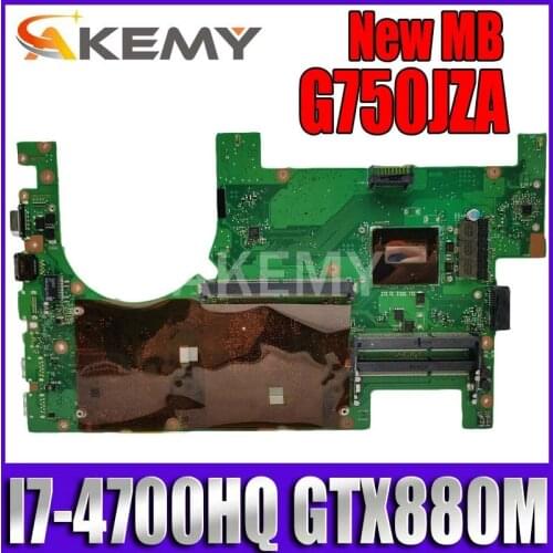 Akemy G750JZA I7-4700HQ CPU mainboard For Asus G750JZA G750JZ G750J laptop motherboard 100% Tested Support GTX880M graphics card