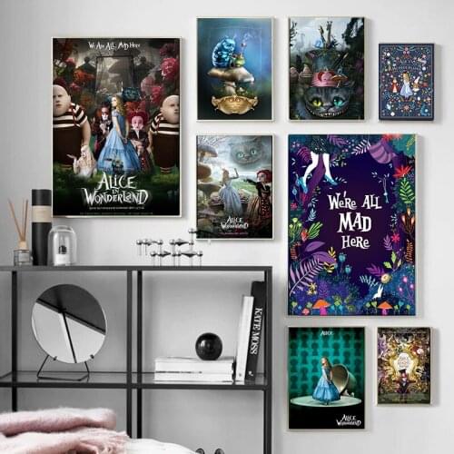 Alice in Wonderland Movie Canvas Painting Print Bedroom Home Decoration Modern Wall Art Painting Poster Picture