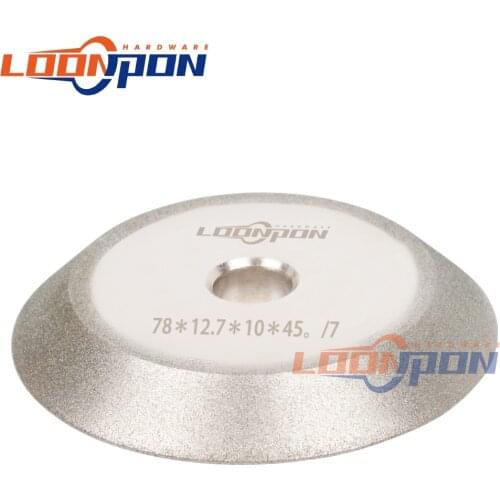 Diamond Grinding Wheel 78x12.7x10mm Grit150 Cutter Grinder Grinding Disc for Grinding Abrasive Cutting Tool 45 Degree Angle