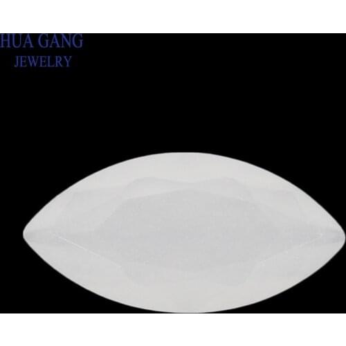 White Translucent Marquise Shape Princess Cut Loose Glass Beads Synthetic Gems For Jewelry Size 1.5x3~10x20mm Free Shipping