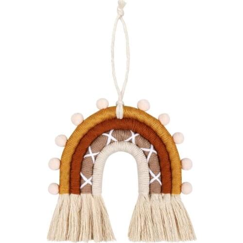 Home Decor Handmade Weaving Ornament Nordic Fresh Simple Kid Room Wall Hanging K1KC