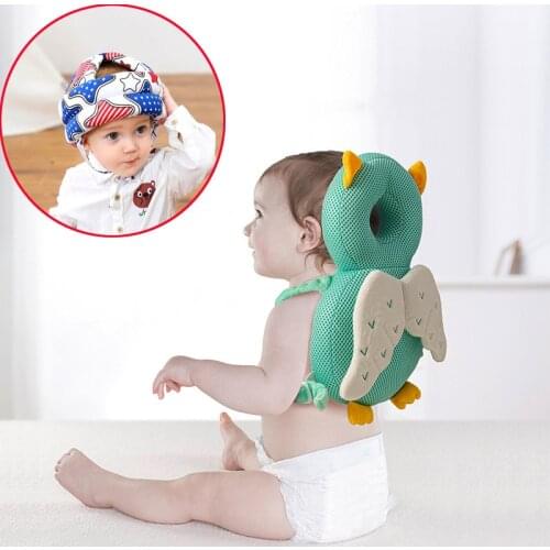 3D Breathable Baby Head Back Protector Pad Anti-Collision Kids Head Protection Hat Toddler Cap Soft Infant Head Safety Pad