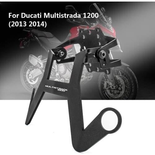 GPS Smart Phone Navigation Mount Mounting Bracket Adapter Holder For DUCATI MULTISTRADA 1200 MY 2013-2014 SUPPORTO