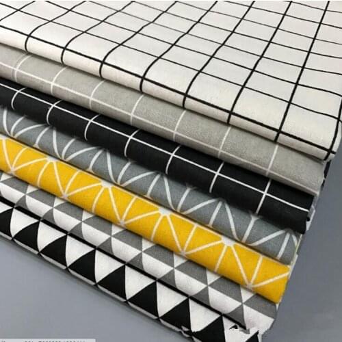 Printed Cotton Linen Fabric For Patchwork Quilting Sewing DIY Sofa Table Cloth Furniture Cover Tissue Curtain Bag Cushion Fabric