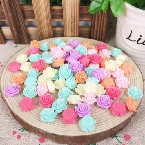 Kawaii Flatback Flat Back Resin Flower Cabochons DIY Scrapbooking Embellishment Decorative Craft:15mm