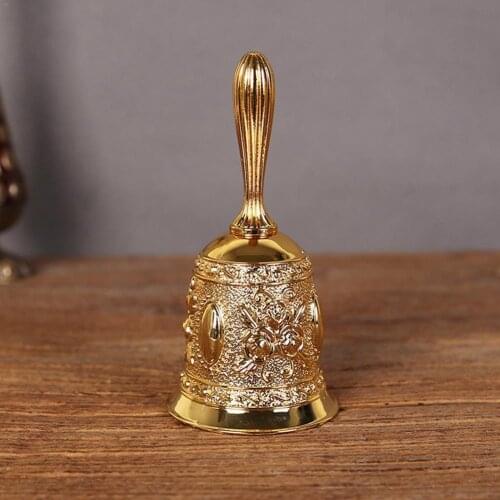Hand Bell Metal Tone Copper Ring Alarm Hand Hold Service Xmas Call Bells Bells Desktop Dinner Bell Game Bell Bells Tea X8Y7
