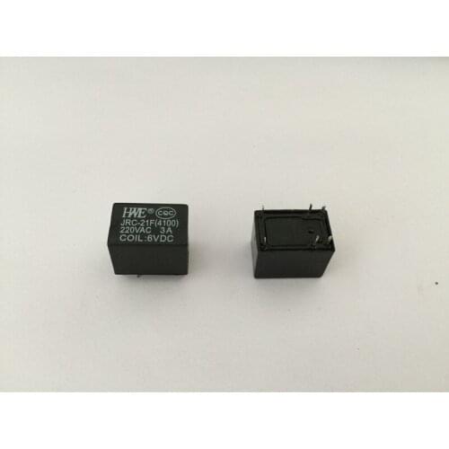 100Pieces/Lot JRC-21F 4100 6V DC 3A 6 Pins Miniature PCB Relay Brand New