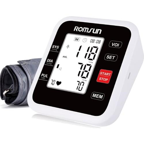 Blood Pressure Monitor Automatic Digital Upper Arm bp Monitor Heart Beat Rate Pulse Meter Tonometer Pulsometer Sphygmomanometer