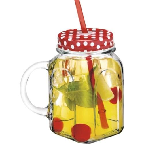 Modern Elegant Design 2 Piece Glass Cup Set With Straw Hot Cold Water Bottle Kettle Lemonade Pitcher Transparent Coffee Pot Home