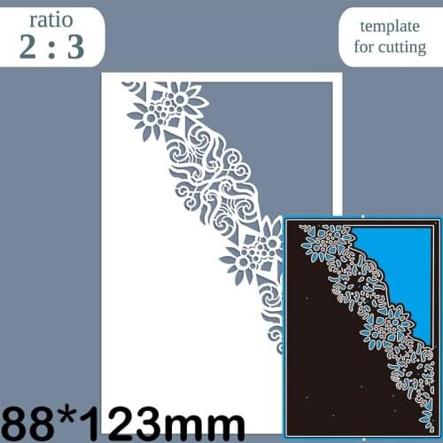 Metal Cutting Dies Rectangular Hollow Pattern New Scrapbook Decoration Template Embossing DIY Paper Card Craft 88*123mm