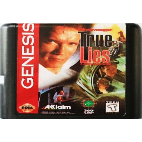 True Lies 16 bit MD Game Card For Sega Mega Drive For SEGA Genesis