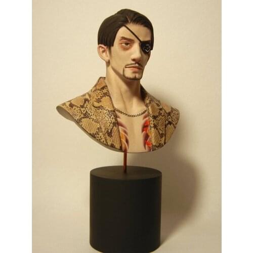 Unpainted Majima Goro with Base Resin Bust Assembly Model Figure Resin Kit Bust Colorless Models Self-Assembled Toys