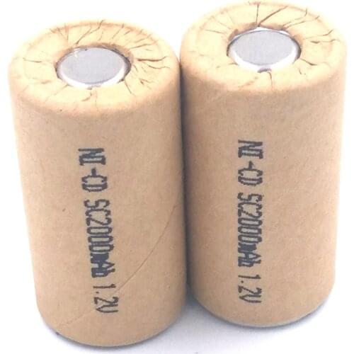 Ni-CD SC2000mAh 12pcs SC2.0Ah Power Cell,rechargeable battery cell,power tool battery cell,discharge rate 10C-15C