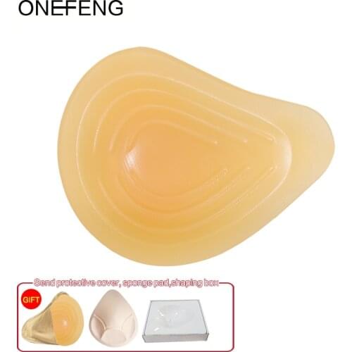 ONEFENG 140g-420g/piece Mastectomy Breast Compensate Silicone Breast Prosthesis False Silicone Breast Form