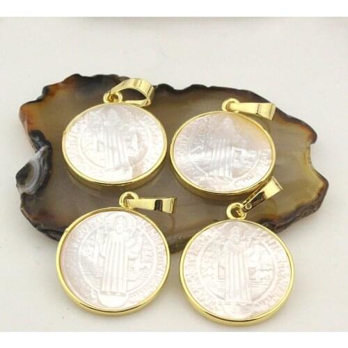 25*25mm 10pcs/lot New design shell pendant, fashion plating gold charm,natural shell charm jewelry component cheap wholesale