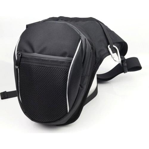 Extensible capacity motorcycle riders waistband and leg bag for leisure outdoor travel