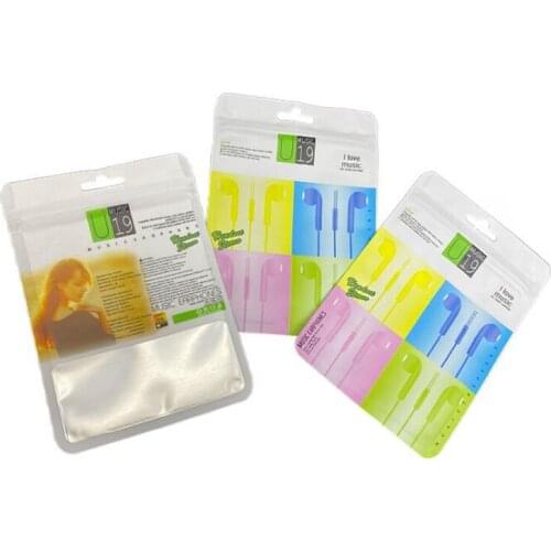 Luxury Zip Lock Retail Package Bag Display Packaging Pouch For Iphone Candy Wired Headphones Bass Stereo Earbuds Sports Earphone