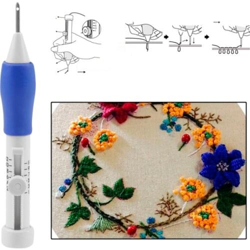 DIY Craft Handmade High Quality Sewing Stitching Punch Needle Set Punching Newest For Embroidery Craft Tools Totes Table Cloths