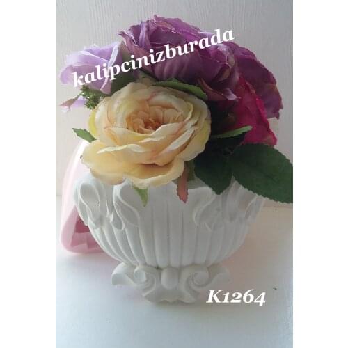 Wall flower pot silicone mold