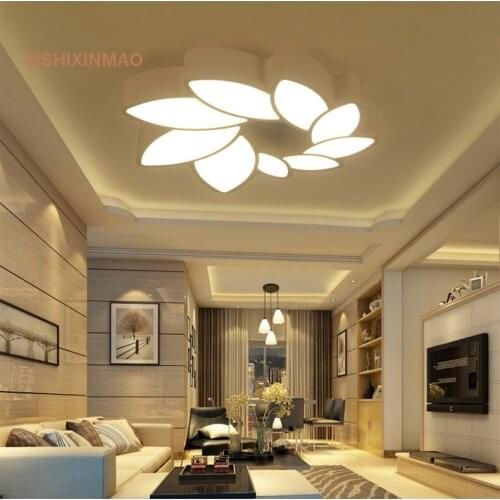 LED petals ceiling lamp leaf-shaped living room lights modern simple art romantic bedroom study room chandeliers AC85-265V