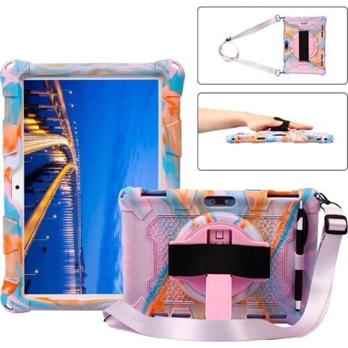 10'' Universal Soft Silicone Case For 10 10.1 inch Android Tablet Cover For Teclast 10'' with Shoulder Strap Tablet PC Case+pen