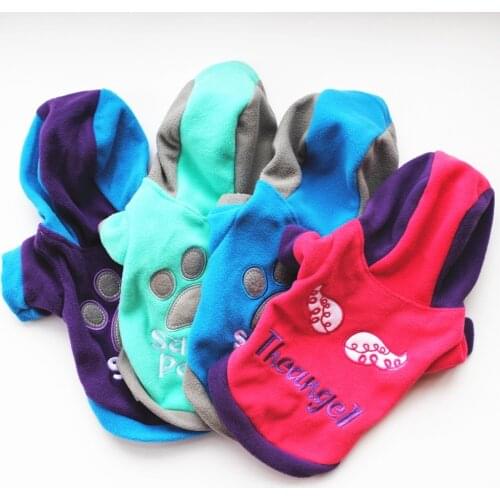 Thickening Hats Embroidery Dog Clothing French Bulldog Puppy Clothes Dachshund Xmas Pet Costume For Chihuahua Brand Hoodie Coat