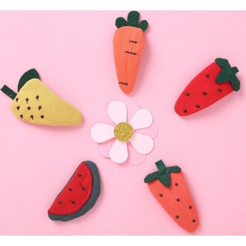 6cm Fruit Snap Hair Clips for Hairclip Pins BB Hairpin Color Watermelon Barrettes for Children Women Baby Girl Hair Accessories