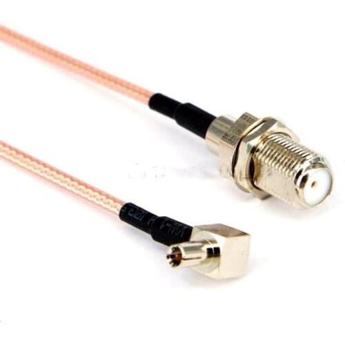 100PCS RF Connector Extension Cable F Female to TS9 Right angle 15CM cable for Antenna Mobile Repeater Booster Converter