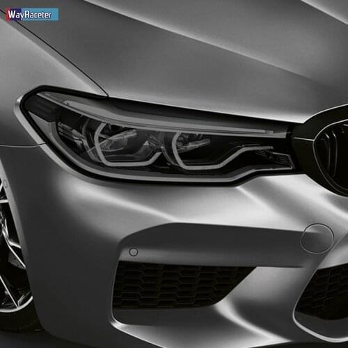 2 Pcs Car Headlight Protective Film Headlamp Restoration Transparent Black TPU Sticker For BMW M5 F10 F90 2011-2020 Accessories