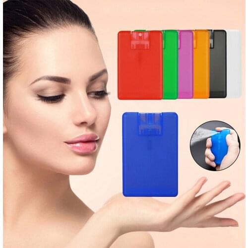 5Pcs 20ml Plastic Perfume Bottle Card Shape Mini Sprayer Refillable Perfume Atomizer Travel Size Portable Alcohol Spray Tool