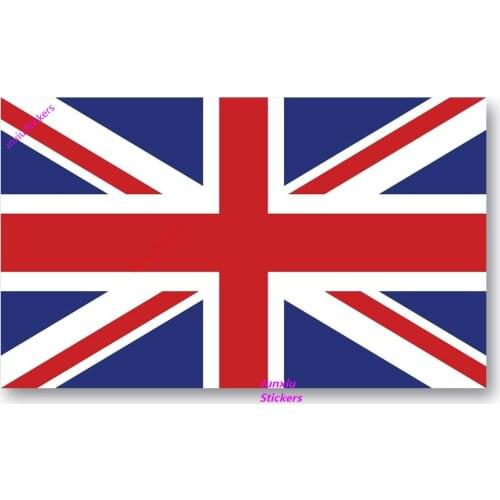 English Flag Car Sticker Suitable for Computer Trolley Case Wall Bumper Sticker Waterproof Cover scratches Decoration KK13*8cm