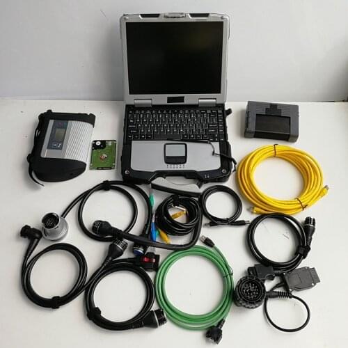 Auto Diagnostic tools MB Star C4 and Icom A2 with Software in 1TB New HDD on Used laptop Toughbook CF-30