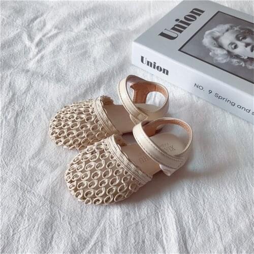 COZULMA 1-12 Years Children Summer Sandals Baby Toddler Girls Woven Roman Sandals Kids Shoes Summer Soft Sole Sandals Size 21-36